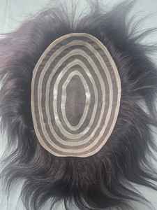 Lace PU Hair Toupee <b>Wig</b> for <b>Men</b>-Indian Remy Hair Prosthesis with Natural Wave & Kinky Straight Styles 40-80g Weight - Product Image 2