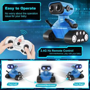 Robot de Juguete Electrónico RC Unisex para Niños de 5+ Años, Mini Robot Transformable de Plástico con Ojos LED, Música y Kit de Chasis Incluido - Product Image 3