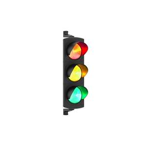Feu de signalisation solaire LED 3MT20L 200 mm avec ampoule jaune de 300 mm 12 V indice IP65 composé d'aluminium, de PC et de matériaux plastiques - Product Image 1