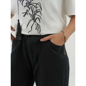 Pantalones Anchos de Cintura Alta, Transpirables, Mezcla de Algodón, Otoño, Cómodos, Logotipo Personalizado, Fabricante OEM, Proveedor, Venta al Por Mayor, Exportación - Product Image 2