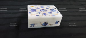 Top Selling Stonecrafts International Square Marble Jewellery <b>Storage</b> Box 10x7.5 cm Customizable Available Bulk Quantity India - Product Image 3