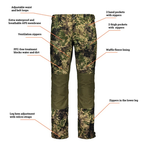Pantalon de chasse imprimé numérique sur mesure 2025 grande taille Design unique Pantalon de chasse respirant et imperméable pour adultes et jeunes - Product Image 3