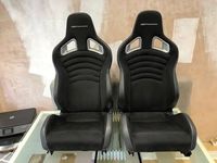 Appuie-têtes de voiture de course en cuir noir style Recaro pour l'intérieur de voiture de sport BMW Performance Coupé, modèle Recaro 2025