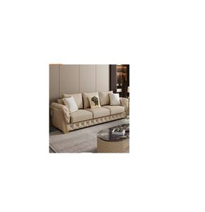 Canapé Chesterfield convertible, inclinable, extensible, massant, en cuir véritable, rafraîchissant, trois places, style Mid-Century Modern, Living Warehouse - Product Image 5