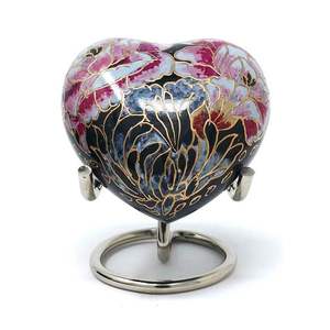 Nouvelle urne de crémation décorative unique en forme de cœur fabriquée en inde Top Supply for Funeral Accessories Wholesale Unique Memorial Urn - Product Image 4