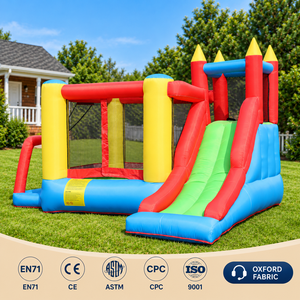 Château gonflable résidentiel sur mesure Doctor Dolphin en tissu Oxford pour enfants, vente en gros OEM, pour jardin - Product Image 1