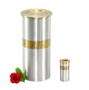 Urnas para adultos con forma cilíndrica dorada extravagante y Premium con un recuerdo de urnas de alta calidad con productos calientes y más vendidos - Product Image 4
