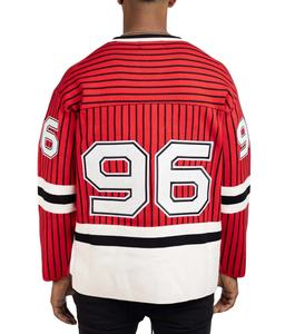 Maillot de hockey sur glace personnalisé pour l'entraînement et la compétition, vêtements de sport de hockey sur glace vierges, 100% polyester, imprimé par transfert thermique - Product Image 2