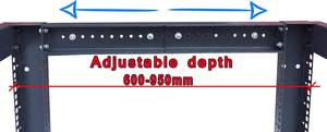 Relais exclusif 22U 4 Post Open Frame 19 Network Server Rack Profondeur réglable 24-37 pouces - Product Image 3