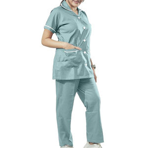 ชุดเครื่องแบบพยาบาลสำหรับพยาบาลในโรงพยาบาลและคลินิกชุดยูนิฟอร์มแขนสั้นออกแบบได้ตามต้องการ - Product Image 3