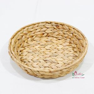 Decorative Portable Vintage Stylish Water Hyacinth Baskets Storage <b>Trays</b> for Arrangement - Product Image 2