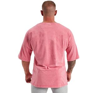 100% coton goutte épaule T-Shirt pour hommes de haute qualité poids lourd col montant plaine personnalisable hommes T-Shirt surdimensionné coupe longue - Product Image 4