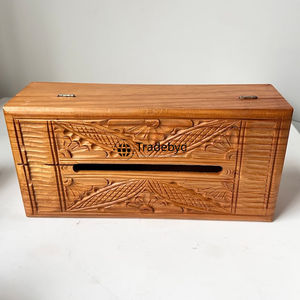 Elegante Portapañuelos Decorativo de Madera Tallada con Diseño Floral Grabado para Interiores Modernos Tradebyd - Product Image 4