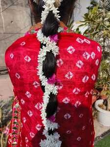 Pelo artificial Vani Gajra, recuerdo de devolución, Gajra nupcial, India sur de la novia del, novia de boda musulmana, soporte de moño Gajra, Mogra Gajra - Product Image 3