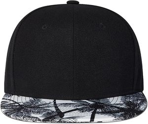 Gorras de malla lisas de 5 paneles de alta calidad personalizadas al por mayor gorras Snapback de ala plana con logotipo de parche sombreros para hombres - Product Image 2