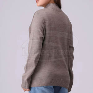 Vente directe d'usine! Pulls en coton conçus sur mesure pour femmes Style décontracté avec logo avant pour l'hiver - Product Image 2