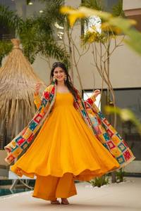 Exclusivo tradicional damas de lujo indio pakistaní Salwar traje Anarkali estilo vestido para mujeres indias a precio al por mayor vestido - Product Image 2