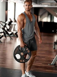 Pantalones Cortos Deportivos de Poliéster de Secado Rápido para Hombre, de Cintura Media, Estilo Urbano, con Cremalleras, Diseño Atlético Sólido Personalizado, Venta al por Mayor - Product Image 6