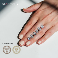 Anillo de Compromiso con Diamante de Laboratorio Corte Cojín DEF VVS VS1 1CT-4CT Certificado IGI CVD HPHT Colores Fantasía Sueltos Sintético Venta al por Mayor