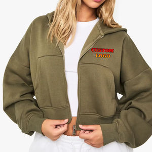 Unique Design Outdoor Wear Winter Warm Women's Crop <b>Top</b> Hoodie Factory Outlet <b>High</b> Quality Fresh Piece Women's Crop <b>Top</b> Hoodies - Product Image 5