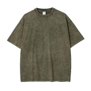 Venta al por mayor personalizado Plus Size 100% algodón Hip-hop marca diseñador hombres camisetas Oversize T Shirt - Product Image 3