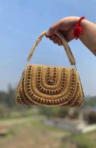 pink Coloured Embroidered,<b>beaded</b> and Sequined Hand Bags Ideal for Fashion Accessory Stores for Resale - Product Image 2