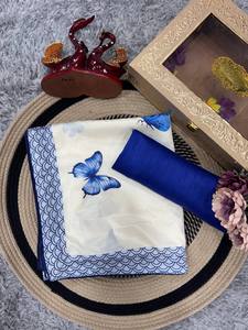 Soie naturelle Crep Belle Ethnique Designer Saree Femmes Fête De Mariage Fonction Réception Porter beau Sari Imprimé avec Blouse - Product Image 5