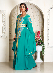 ชุดเดรสชายหาดยาวถึงพื้นสำหรับผู้หญิงสไตล์โมร็อกโกอิสลามชุดเดรสแขนยาวระบายอากาศได้ดีทันสมัย - Product Image 3