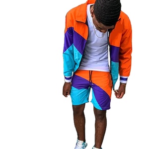 Top Notch jacket and short <b>set</b> zip up wind breaker jacket hoodie cargo running sports two piece biker pants short <b>set</b> men - Product Image 5