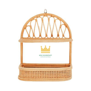ตะขอแขวนผนังทำด้วยมือทำจากหวายธรรมชาติชั้นวางของหวายจากเวียดนาม - Product Image 5