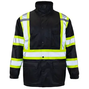 Manufacturing Custom Made Lightweight Men Workwear Safety Jacket / New Design Long Sleeve Men Workwear Safety Jacket