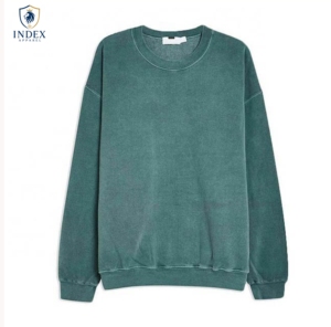 Sudadera Unisex Oversize de Cuello Redondo INDEX APPAREL, Verde Sólido, 100% Algodón Tejido, Ropa Casual de Otoño - Product Image 1