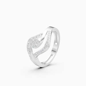 Bague pour femme en diamant de laboratoire de 0,25 ct, style moderne, luxe abordable, à porter au quotidien, en or jaune, blanc et rose 9 carats - Product Image 2