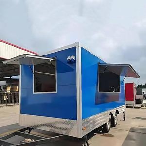 Offres Spéciales camion de restauration rapide en acier inoxydable cuisine Mobile Wagon/remorque pour la vente en gros pour la crème glacée et Hotdogs nouvel état - Product Image 1