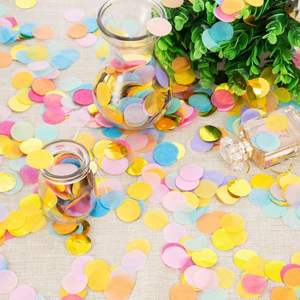 Coriandoli di Carta Velina 5000 Pezzi <span class=keywords><strong>1</strong></span> Pollice Puntini Arcobaleno per Matrimoni Baby Shower Compleanni Decorazione Tavola - Product Image 3