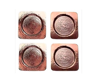 Posavasos de té de cobre y Metal hechos a mano de diseño único, posavasos de café de cobre personalizados, posavasos de té de cobre elegantes para regalos - Product Image 1