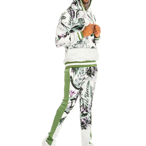 Survêtement en coton léger à bas quantité minimale de commande Nouveaux survêtements personnalisés à imprimé ajusté par sublimation - Product Image 1