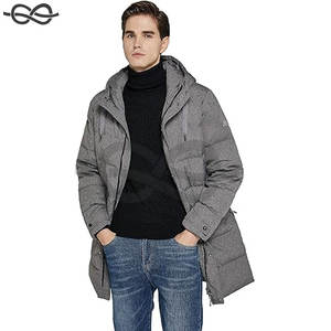 แจ็คเก็ตขนเป็ดยาวมีฮู้ดสำหรับผู้ชาย, เสื้อโค้ทขนเป็ดให้ความอบอุ่นเป็นพิเศษกันลมกันน้ำดีไซน์ - Product Image 2
