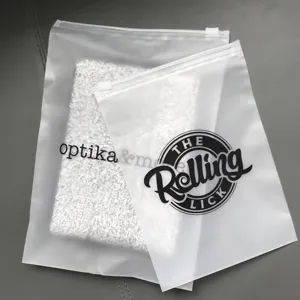Оптовая продажа, матовый пластиковый пакет с логотипом на заказ, с застежкой-молнией для одежды