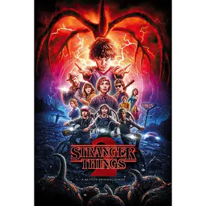 โปสเตอร์คอลลาจสไตล์โมเดิร์นจากซีรีส์ Stranger Things ซีซั่น 2 - Product Image 4