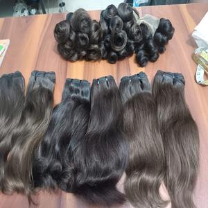 Vente en gros d'extensions de cheveux humains bruts indiens non transformés Remy Virgin Machine Double Weft Bundles Loose Deep Wave Italian Curl Wave - Product Image 1
