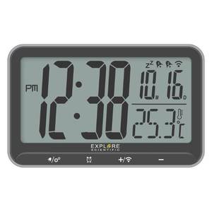 Reloj Despertador y Reloj de Mesa Explore Scientific Gray RDC1009 - Product Image 1