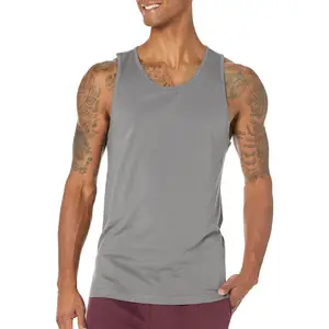 OEM spor Singlets erkek Tank Top spor giysileri vücut geliştirme Fitness erkekler satılık özel pamuk tank top