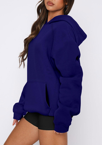 Sweat à capuche en coton de haute qualité pour femme, style tendance, respirant, tricoté pour l'hiver, streetwear, imprimé personnalisé sur le devant, en promotion - Product Image 3