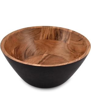 Cuenco de madera NEGRO de primera calidad perfecto para servir comida, Decoración de cocina, mesa de comedor para el hogar, acento, superventas, pieza de vacaciones - Product Image 1