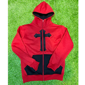 Fabricant de vêtements de ville Sweats à capuche zippés brodés sur mesure 500Gsm Heavyweight Men Sweats à capuche surdimensionnés personnalisés pour hommes - Product Image 3