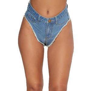 MONO RIDER Pantalones Cortos Vaqueros de Mezclilla 100% Algodón Morados Vintage para Mujer, Estilo Motero de Verano, Lavado, Streetwear - Product Image 3