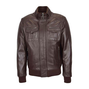 Chaqueta Bomber de alto rendimiento de tela perfecta para hombres de moda con cremallera Slim Fit Classic Fashion Motorcycle Biker Jacket Bomber - Product Image 1