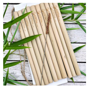 Paille de bambou naturelle biodégradable et réutilisable, produit écologique, pailles en bambou - Product Image 1