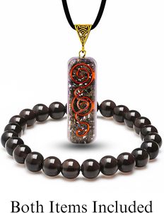 Juego de collar y pulsera de pirita de fusión mística y cuarzo ahumado para energía y estabilidad - Product Image 3